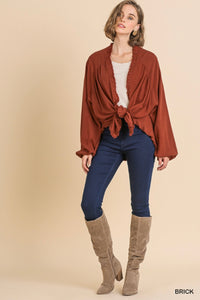 Brick Puff Sleeve Kimono