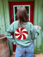 Load image into Gallery viewer, Merry + Bright Peppermint Sweatshirt
