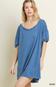 Blue T-Shirt Dress