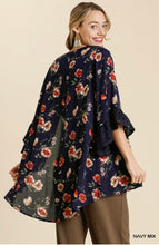 Load image into Gallery viewer, Navy Floral Kimono
