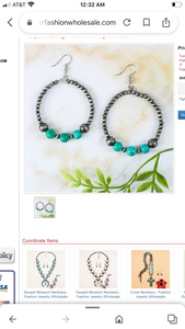 Fiesta Floral Cork & Leather Round Earrings
