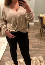 Load image into Gallery viewer, Taupe Puff Sleeve Top
