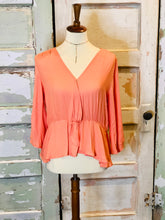 Load image into Gallery viewer, Salmon Peplum Top

