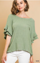 Load image into Gallery viewer, Sage Linen Top
