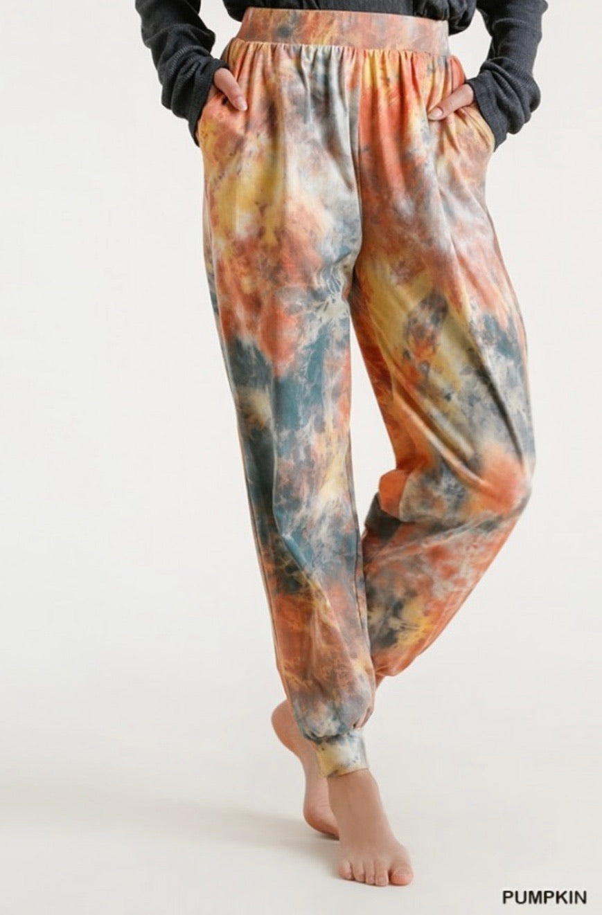 Pumpkin Tie Dye Joggers