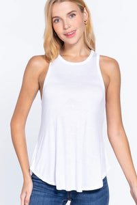 White Jersey Tank