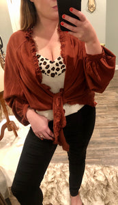 Brick Puff Sleeve Kimono