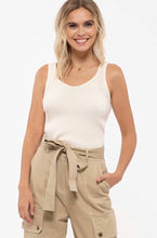 Load image into Gallery viewer, Cream Ribbed Tank
