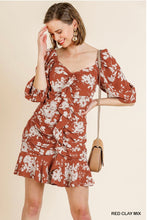 Load image into Gallery viewer, Floral Ruffle Bodycon Dress
