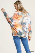 Load image into Gallery viewer, Pumpkin Tie Dye Off Shoulder Top
