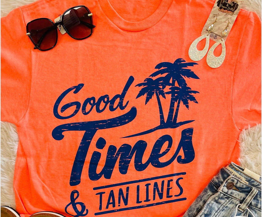 Orange Good Times & Tan Lines Tee