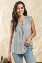 Load image into Gallery viewer, Mint Ruched Sleeveless Top
