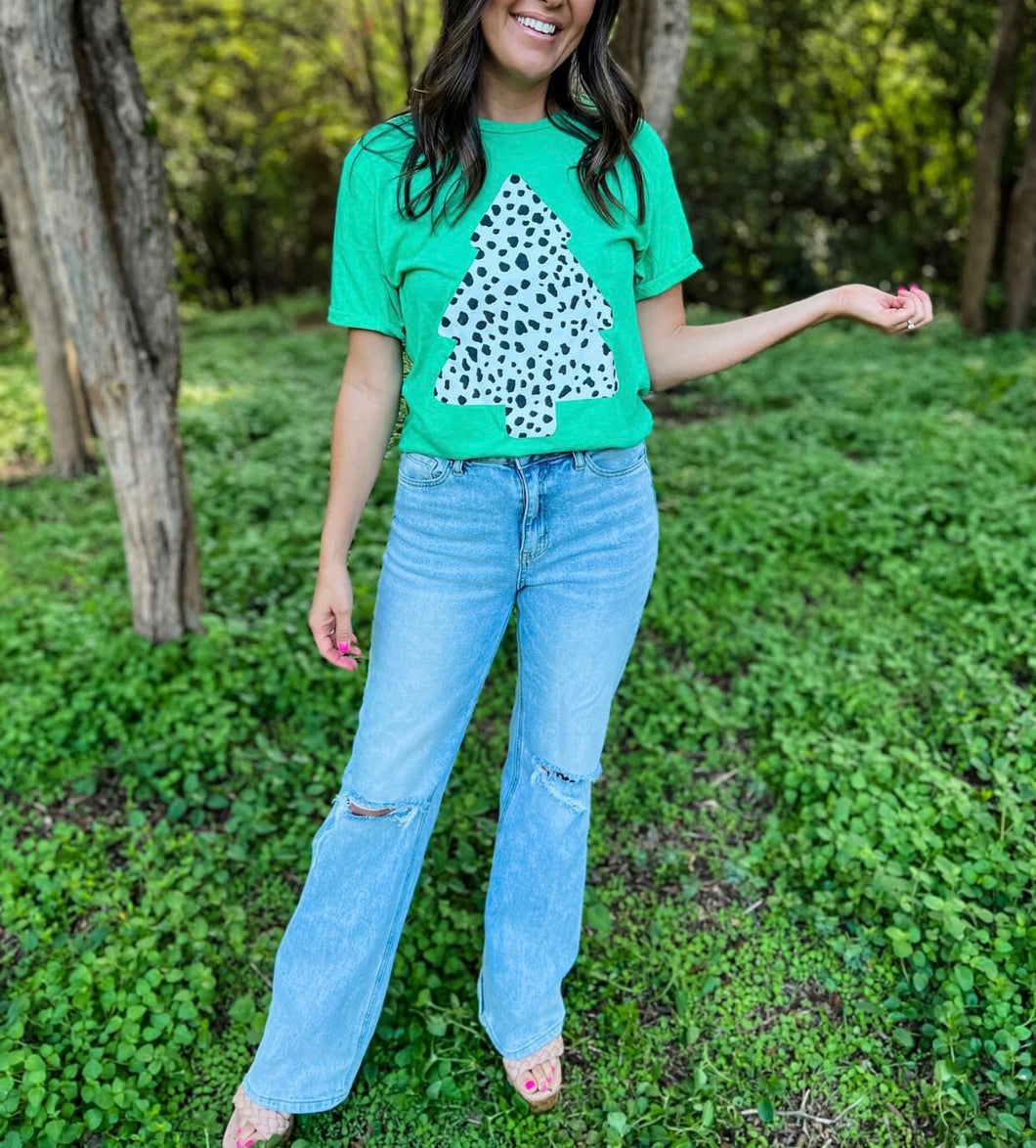 Dalmation Christmas Tree Tee