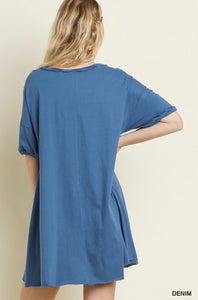 Blue T-Shirt Dress